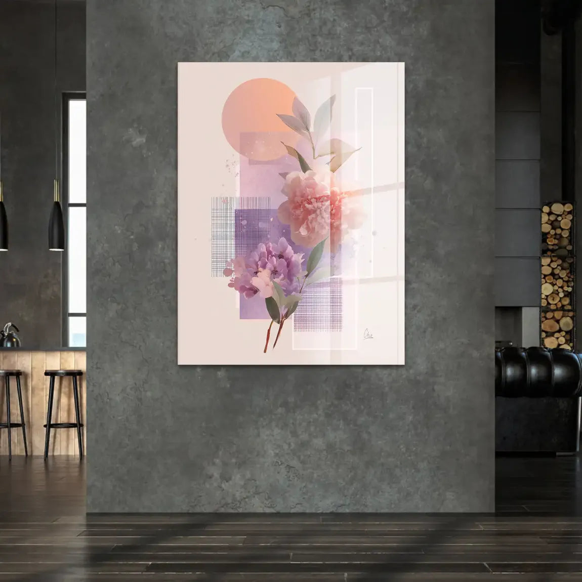 Soft Petal Harmony Acrylglasbild