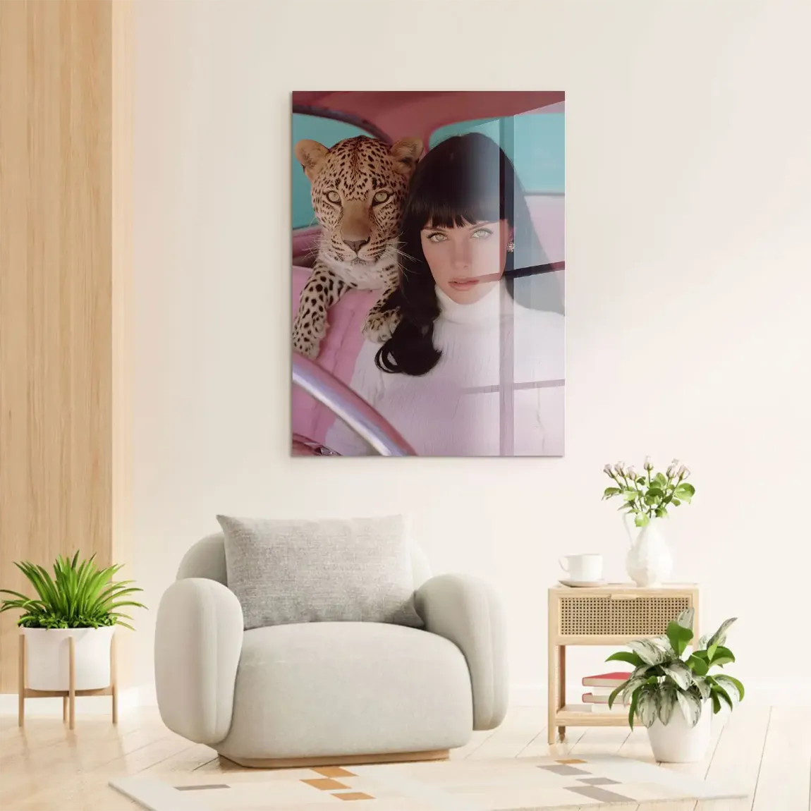 Leopard Diva Acrylglasbild