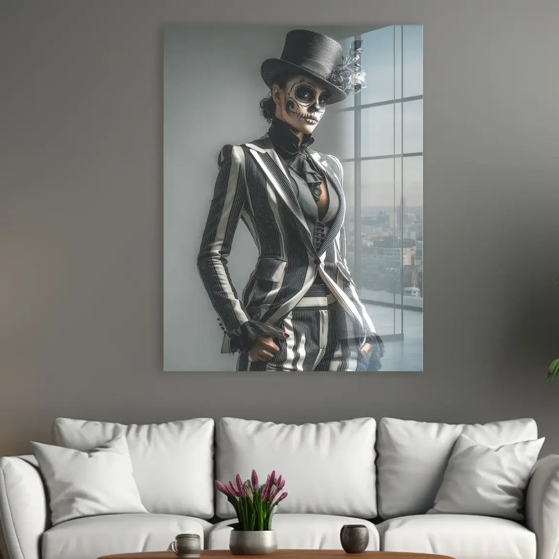 Lady Skull Acrylglasbild INGALERIE