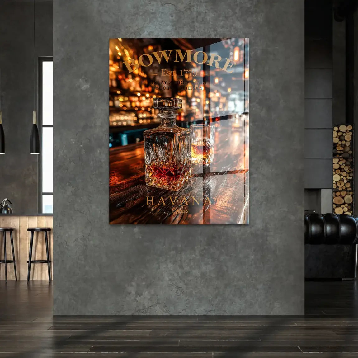 Whisky Lounge Havana Acrylglasbild