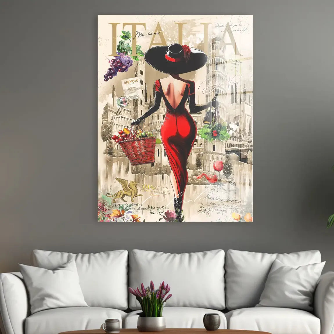 Dolce Vita Rosso Flair Acrylglasbild INGALERIE