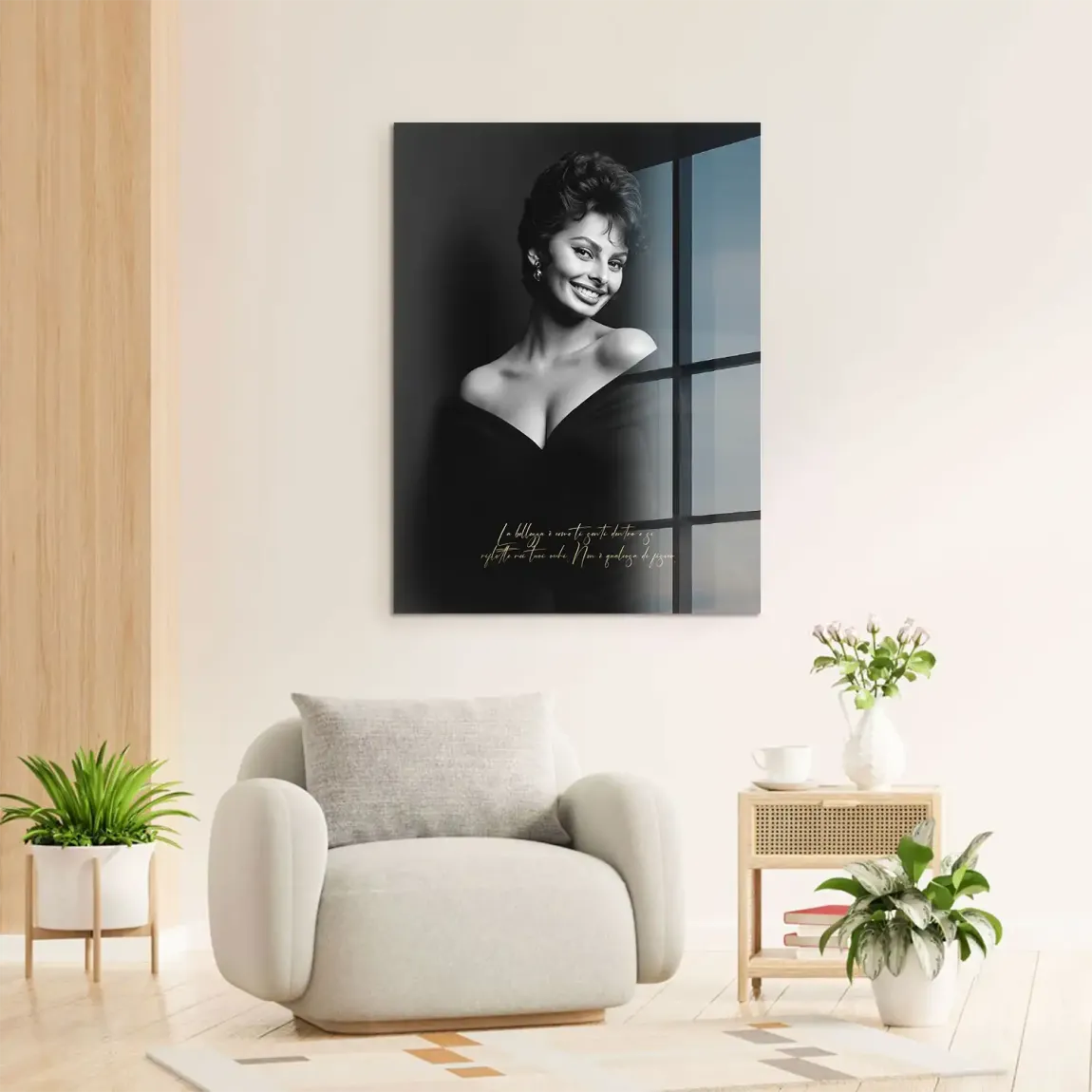 Sophia Loren Sorriso Acrylglasbild