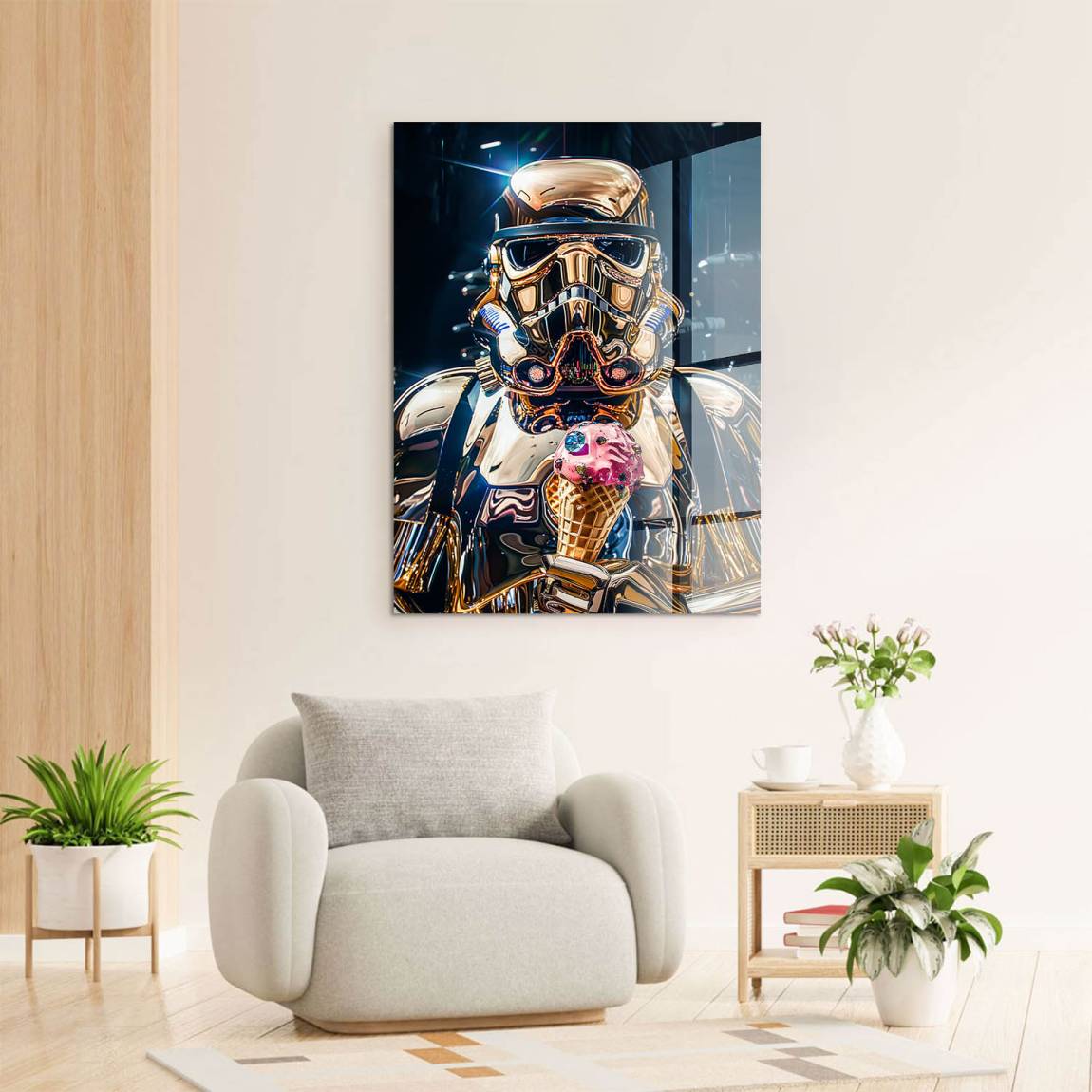 Stormtrooper Gold Acrylglasbild
