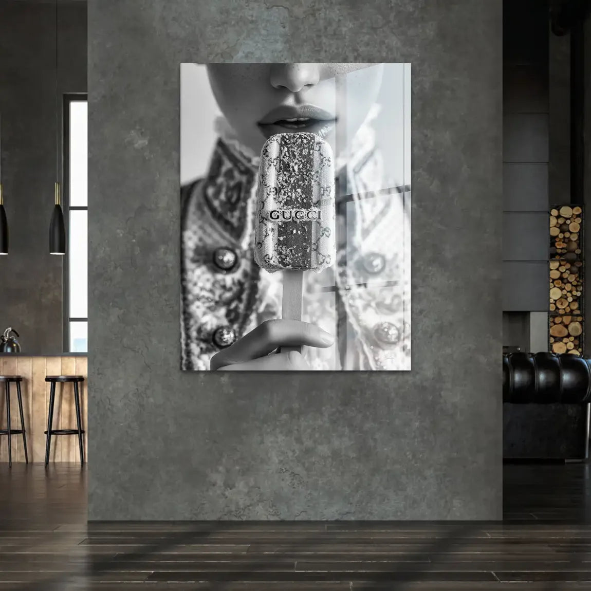 Gucci Ice Couture Noir Acrylglasbild
