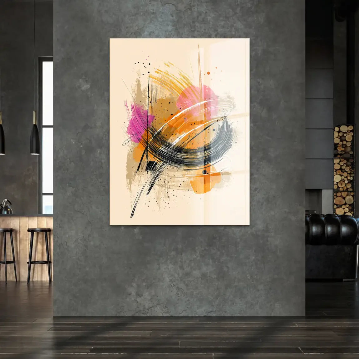 Modern Energie Abstrakt Acrylglasbild