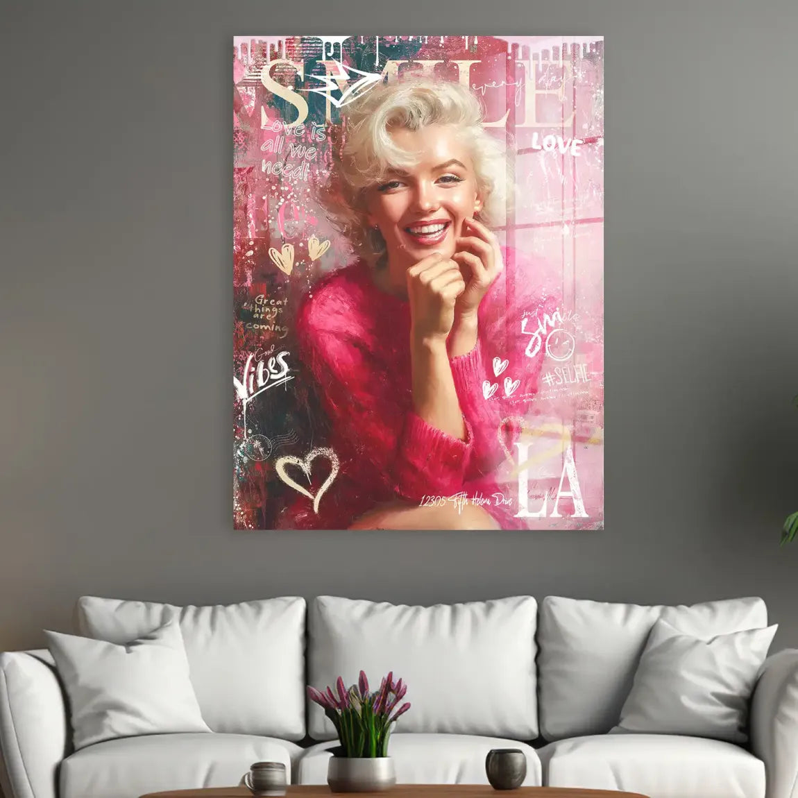 Smile in Pink Acrylglasbild INGALERIE