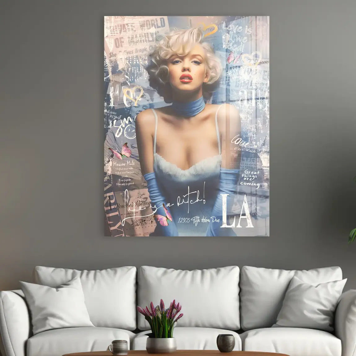 Marilyn Monroe Velvet Allure Acrylglasbild