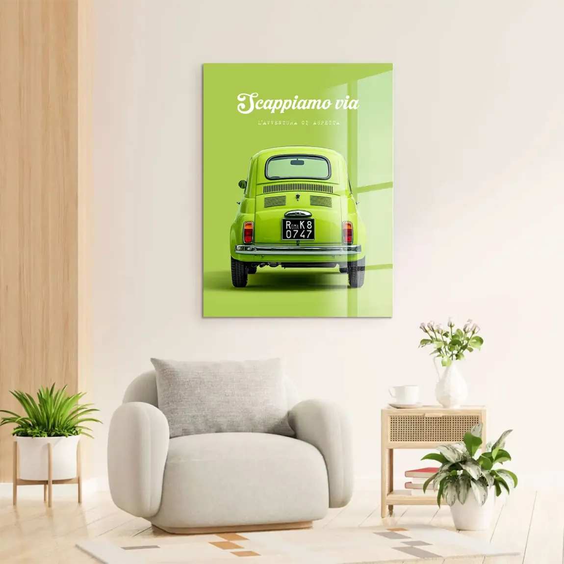 Fiat 500 Italia Acrylglasbild
