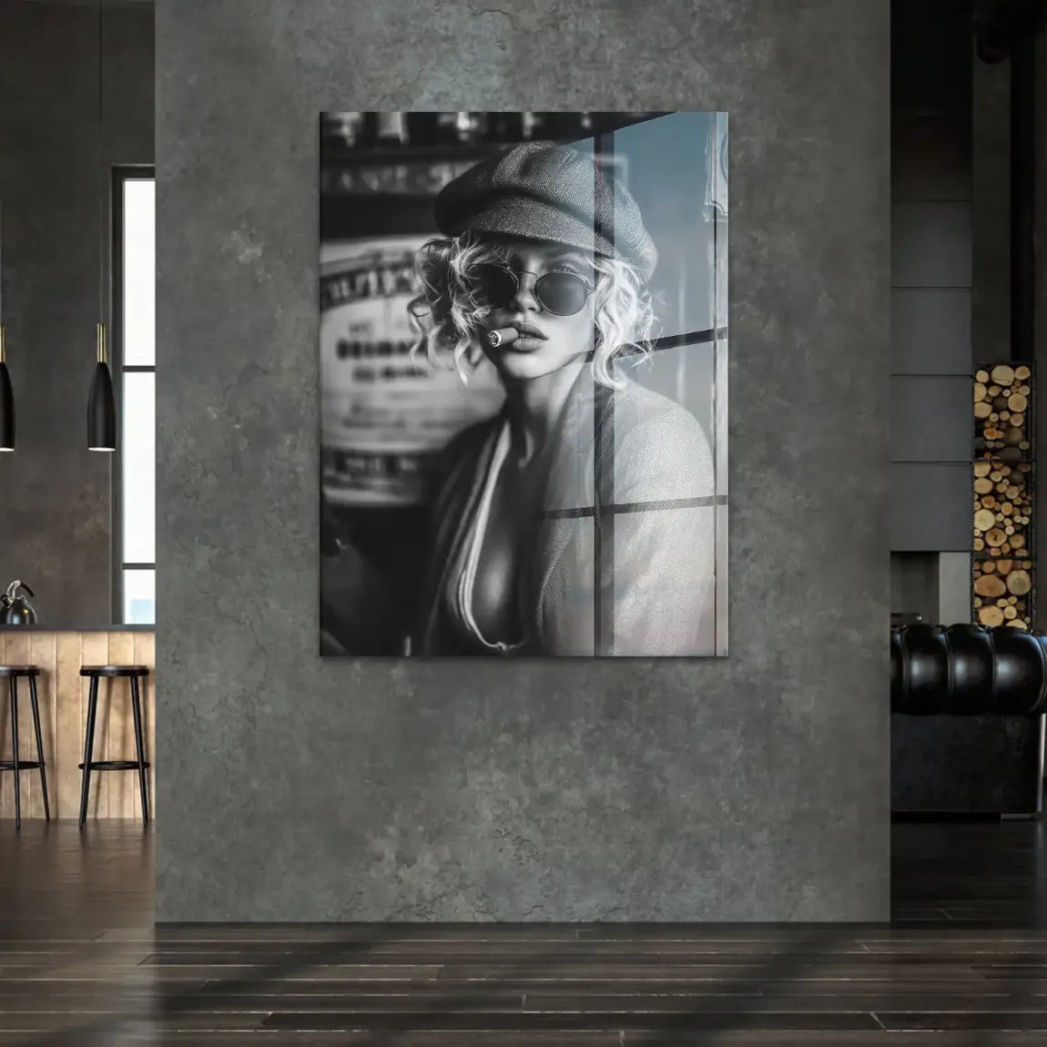 Smoked Confidence Noir Acrylglasbild
