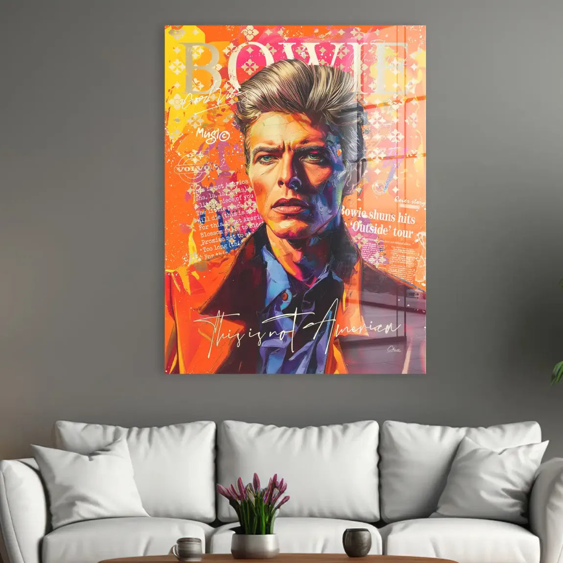 Bowie America Pop Art Acrylglasbild INGALERIE