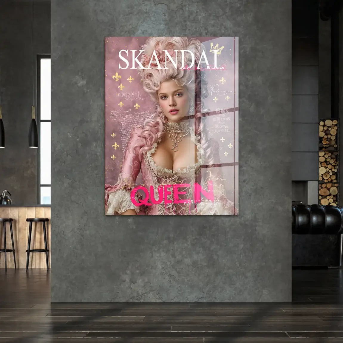 Marie Antoinette Skandal Pop Art Acrylglasbild