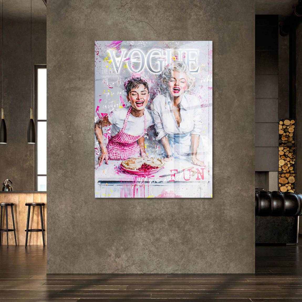 Audrey Marilyn Vogue Acrylglasbild
