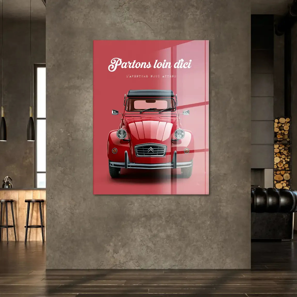 Citroen 2CV Rouge Acrylglasbild