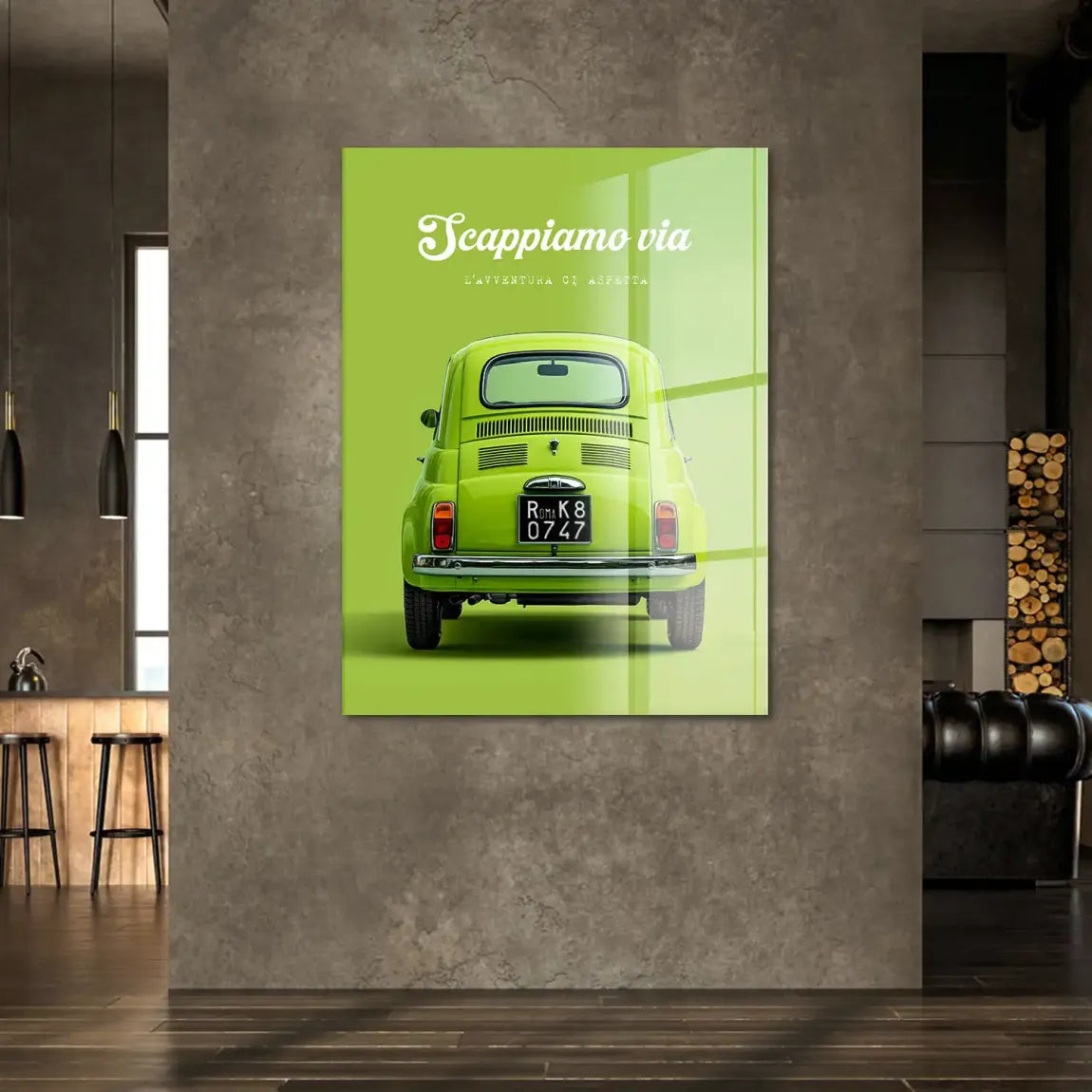 Fiat 500 Italia Acrylglasbild