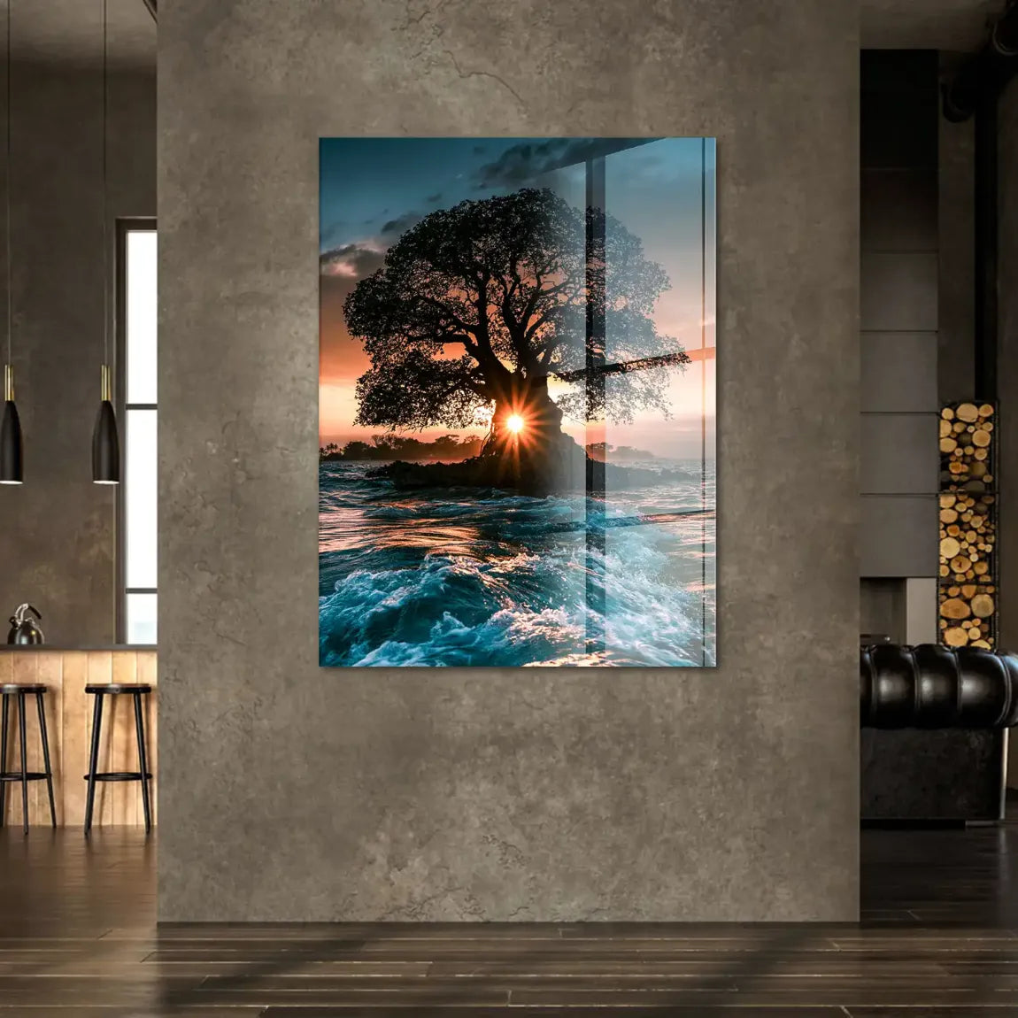 Sonnenbaum Acrylglasbild