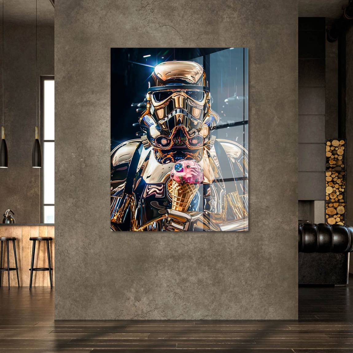 Stormtrooper Gold Acrylglasbild