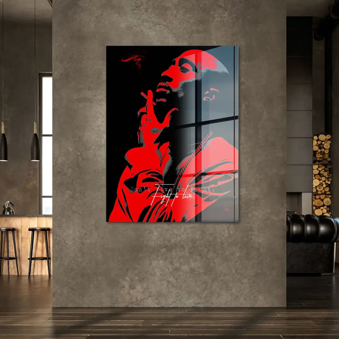 Tupac Fight Acrylglasbild