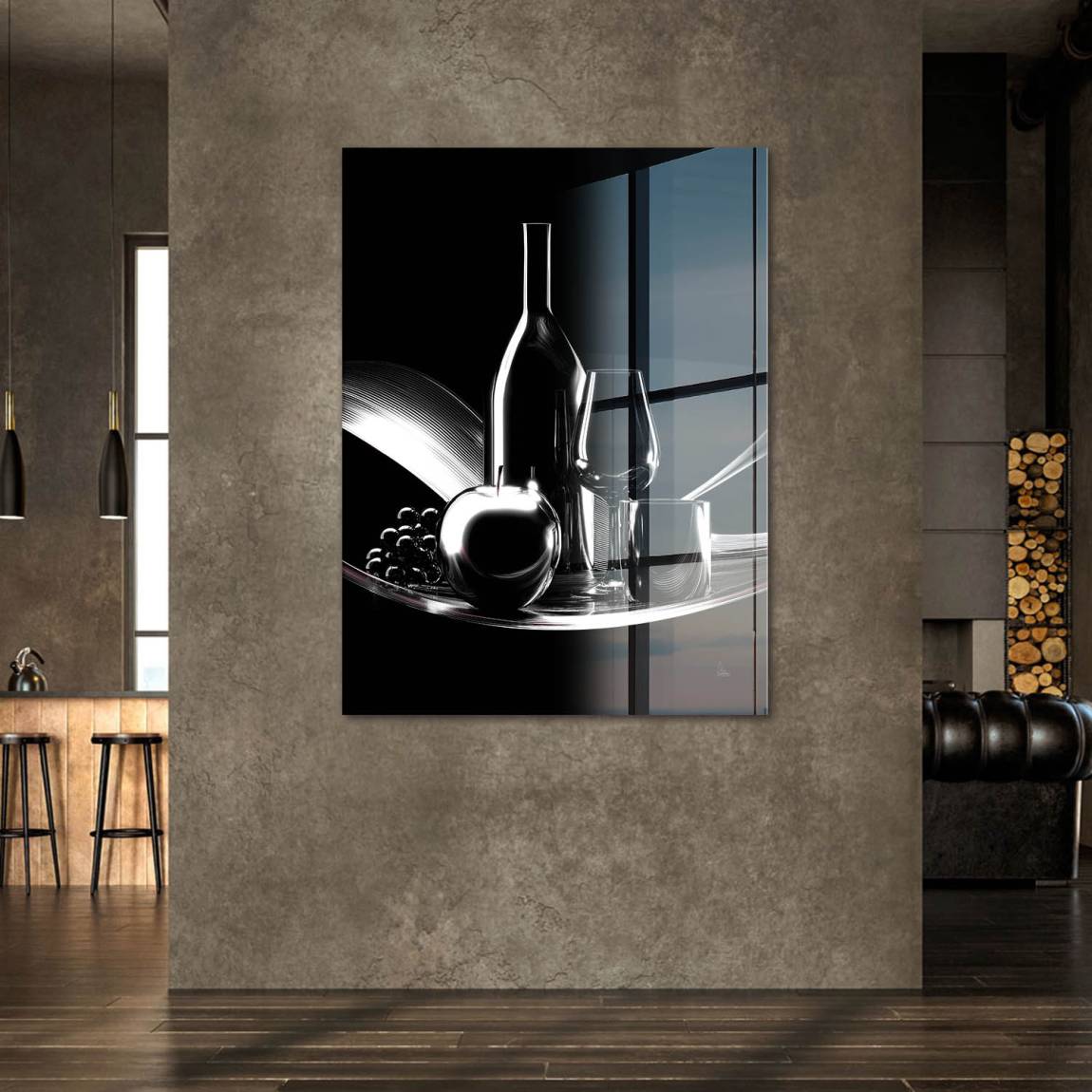Wein Noir Acrylglasbild