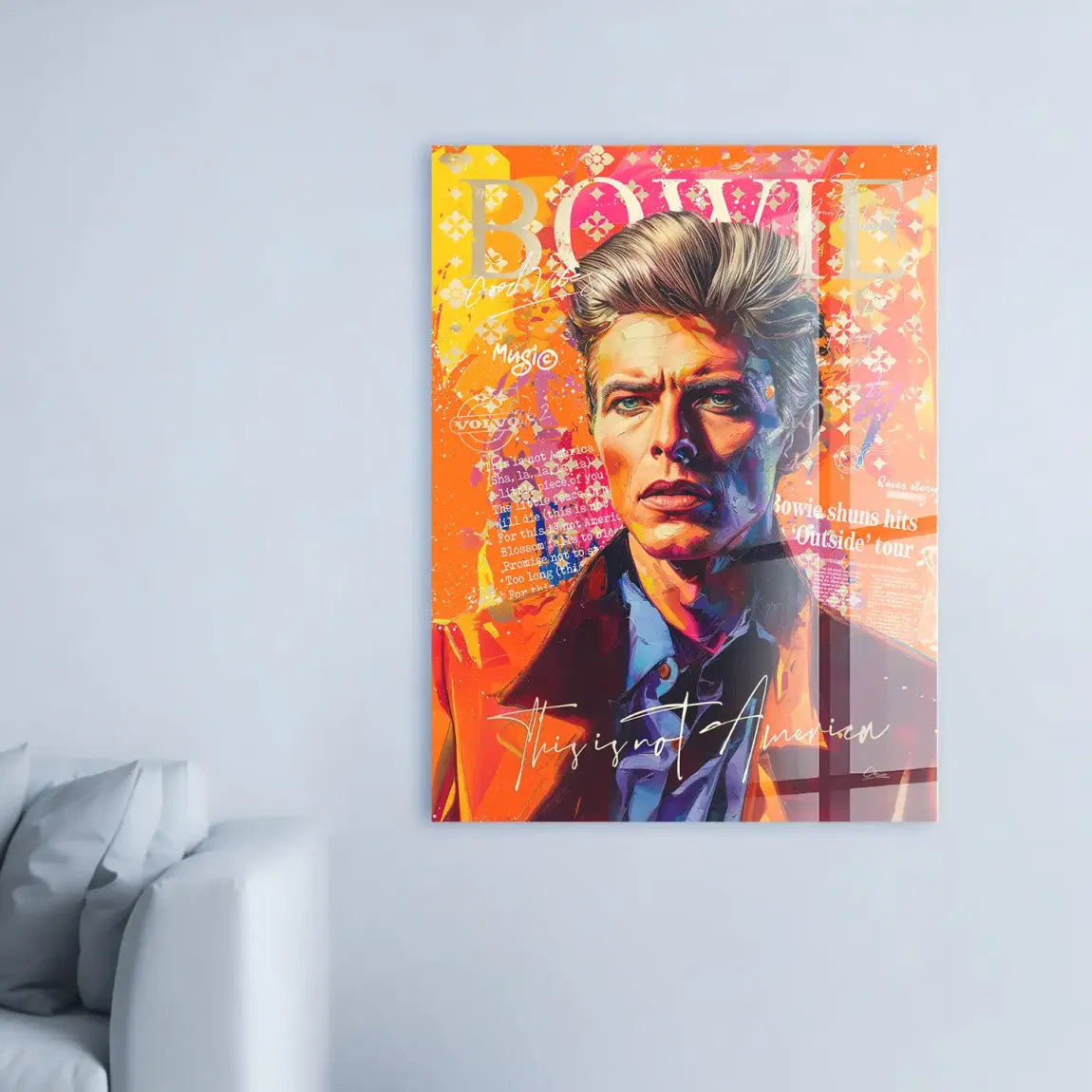 Bowie America Pop Art Acrylglasbild INGALERIE
