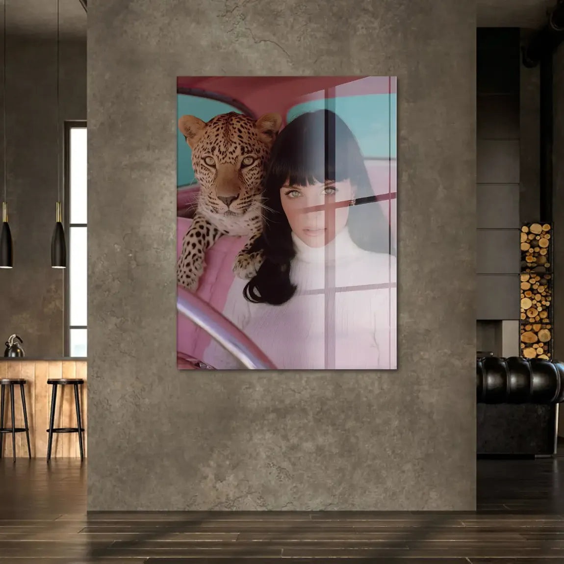 Leopard Diva Acrylglasbild