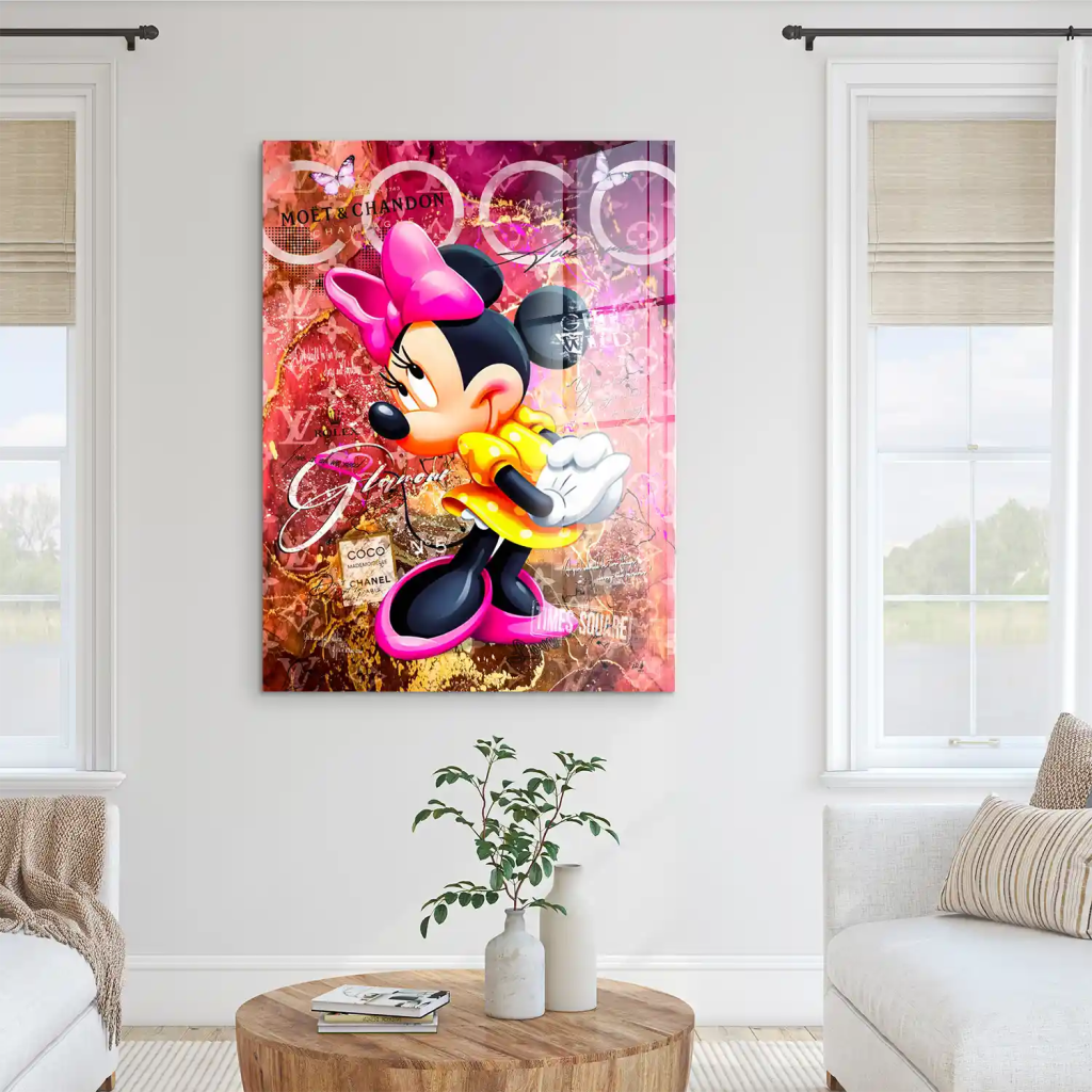 Minnie Maus Moet Pop Art Acrylglas Bild INGALERIE