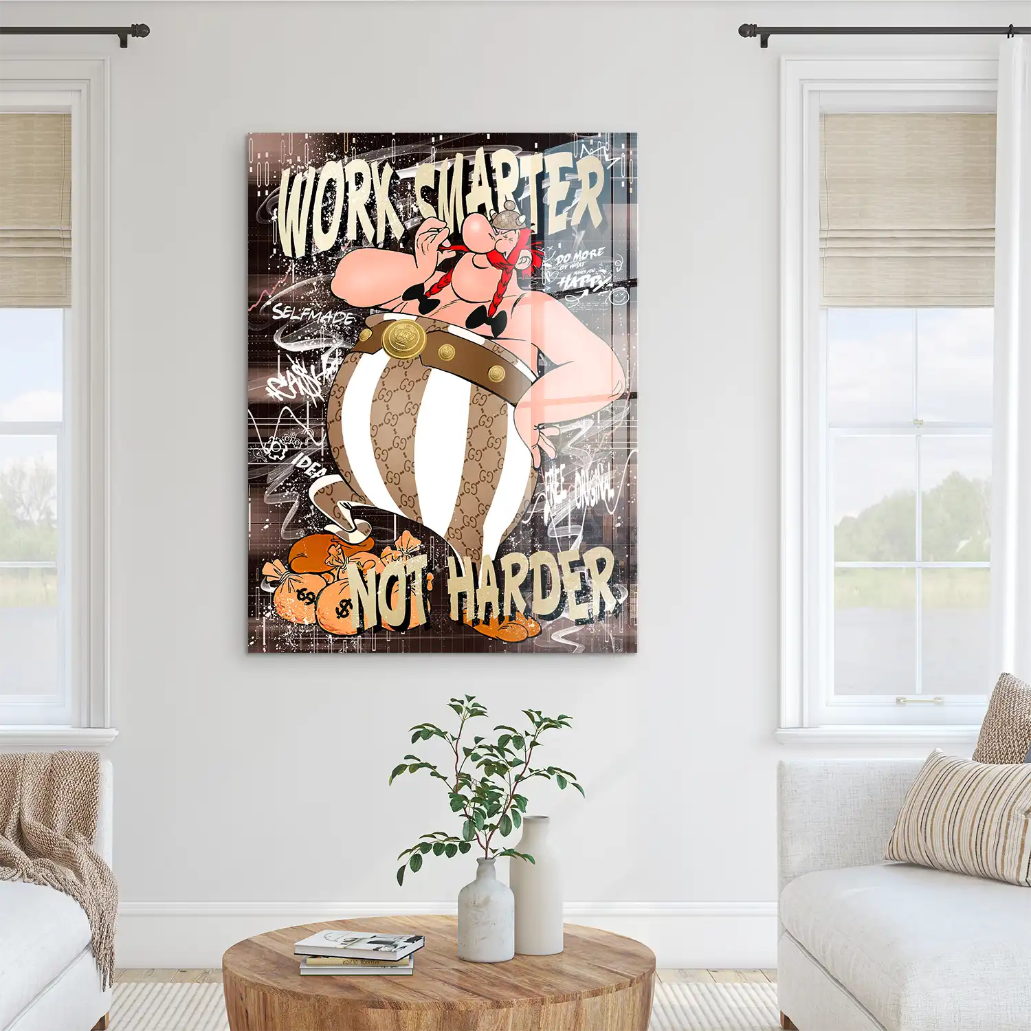 Obelix Work Smarter Retro Acrylglas Bild INGALERIE