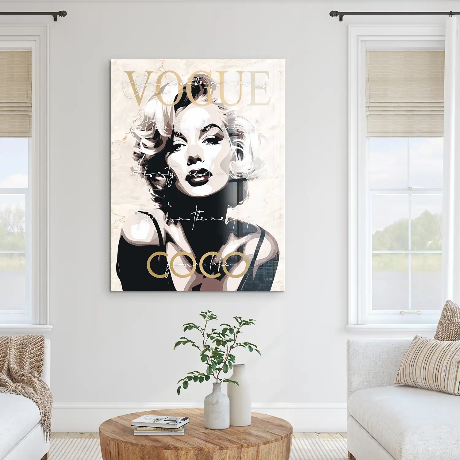 Marilyn Monroe Vogue Coco Acrylglas Bild INGALERIE