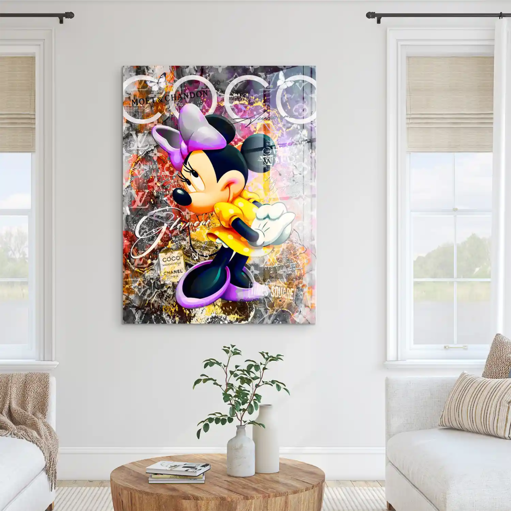 Minnie Maus Glamour Pop Art Acrylglas Bild INGALERIE