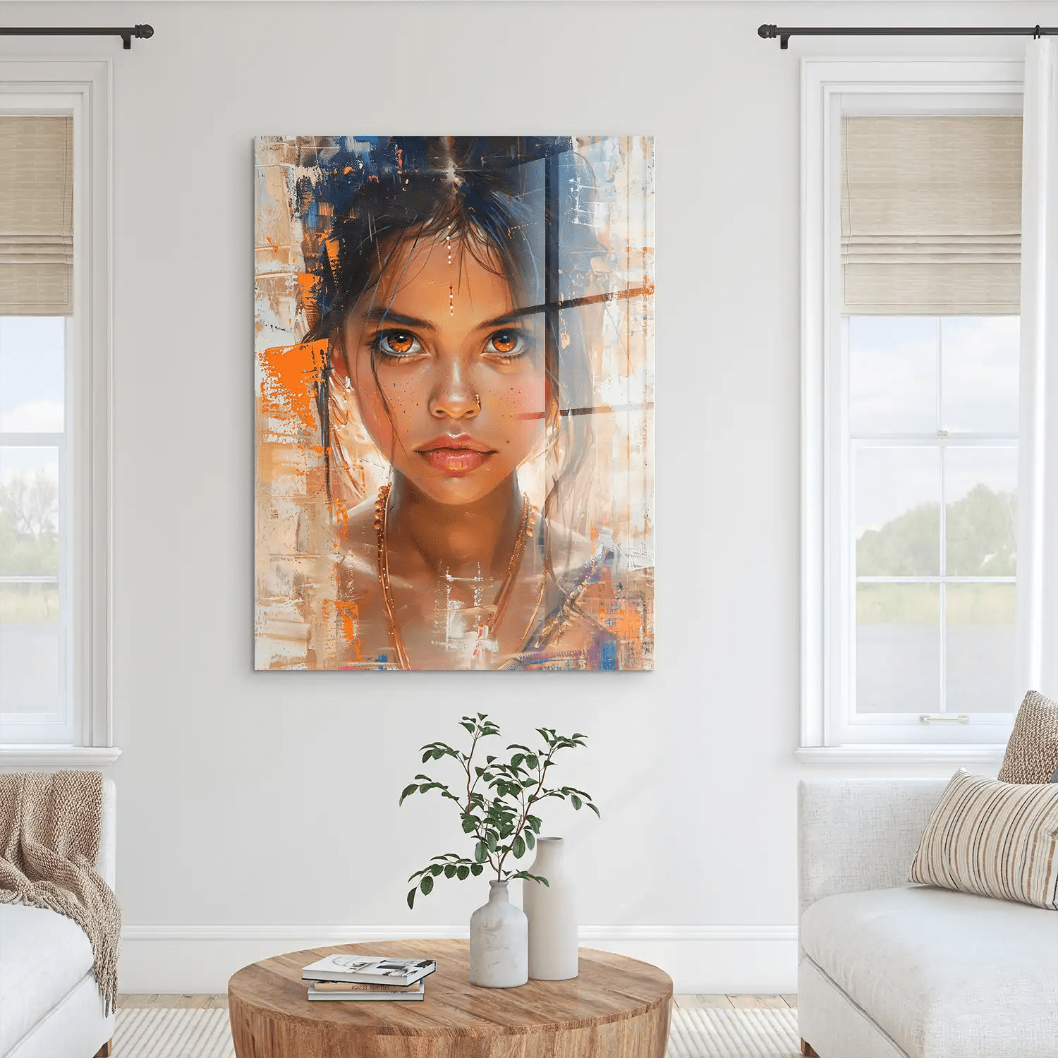 Indian Girl Abstrakt Acrylglas Bild INGALERIE