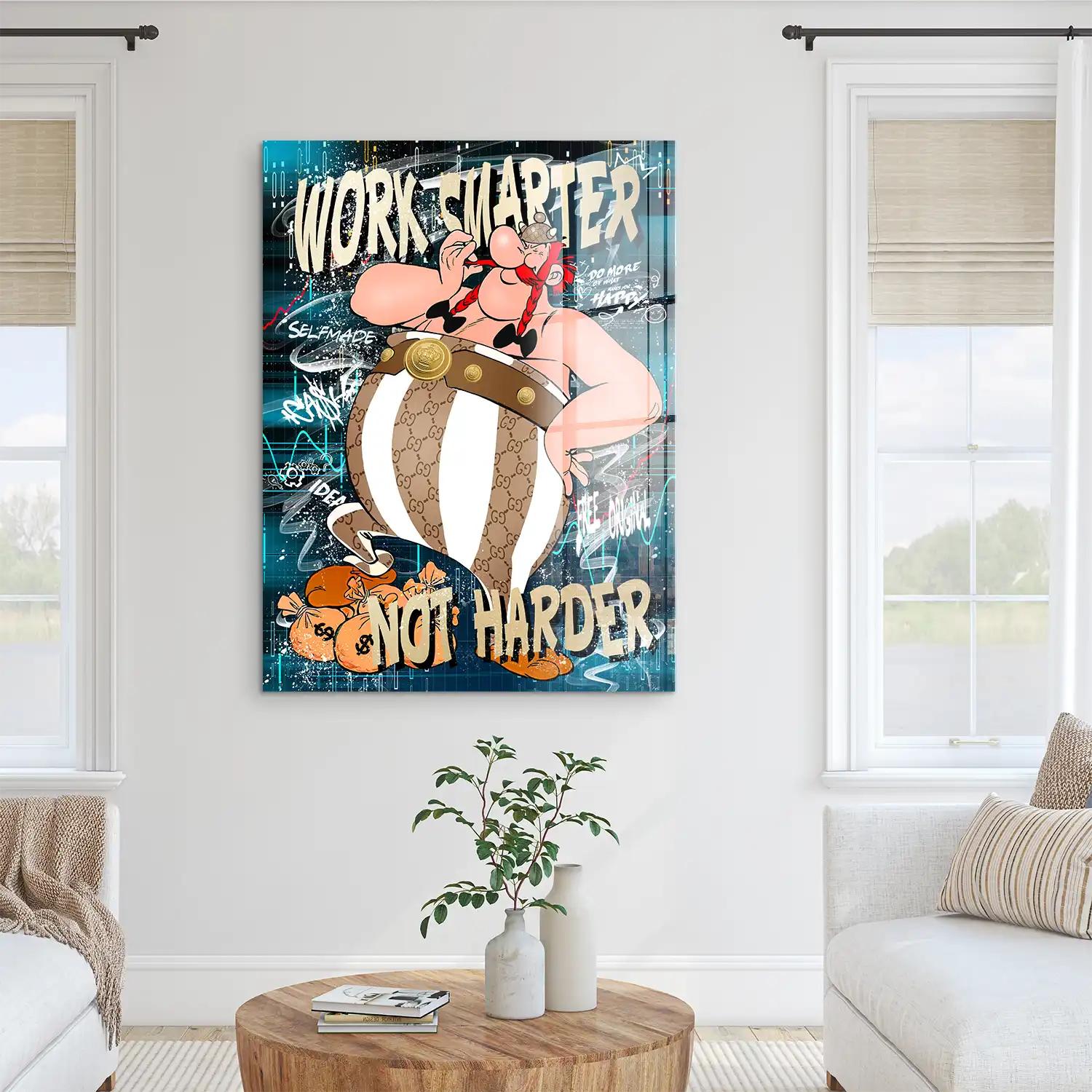 Obelix Work Smarter Acrylglas Bild INGALERIE