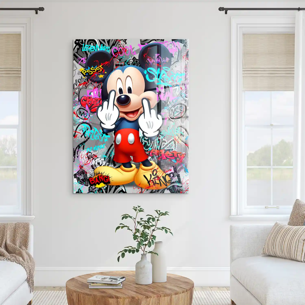 Micky Street Art Style Acrylglas Bild INGALERIE