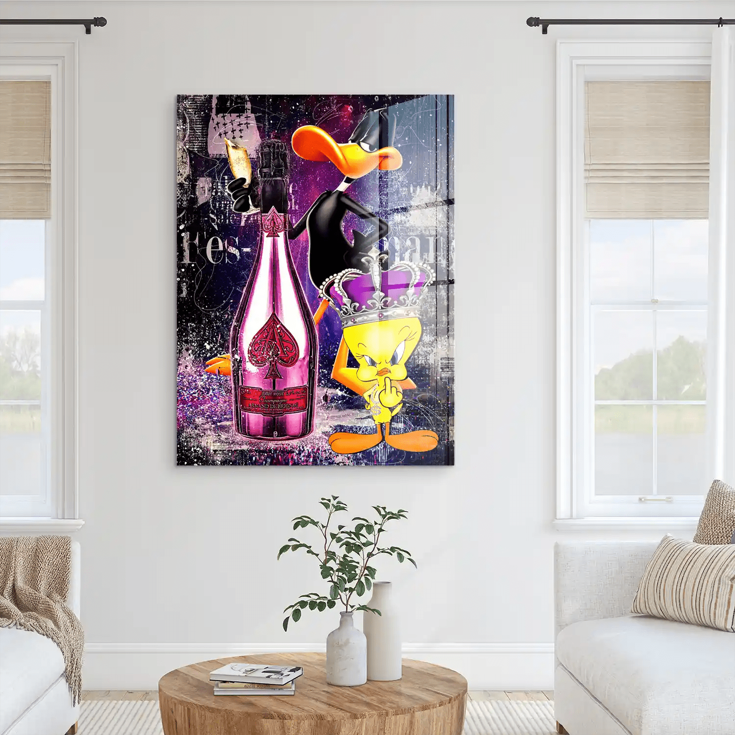 Duffy & Tweety Champagner Acrylglas Bild INGALERIE