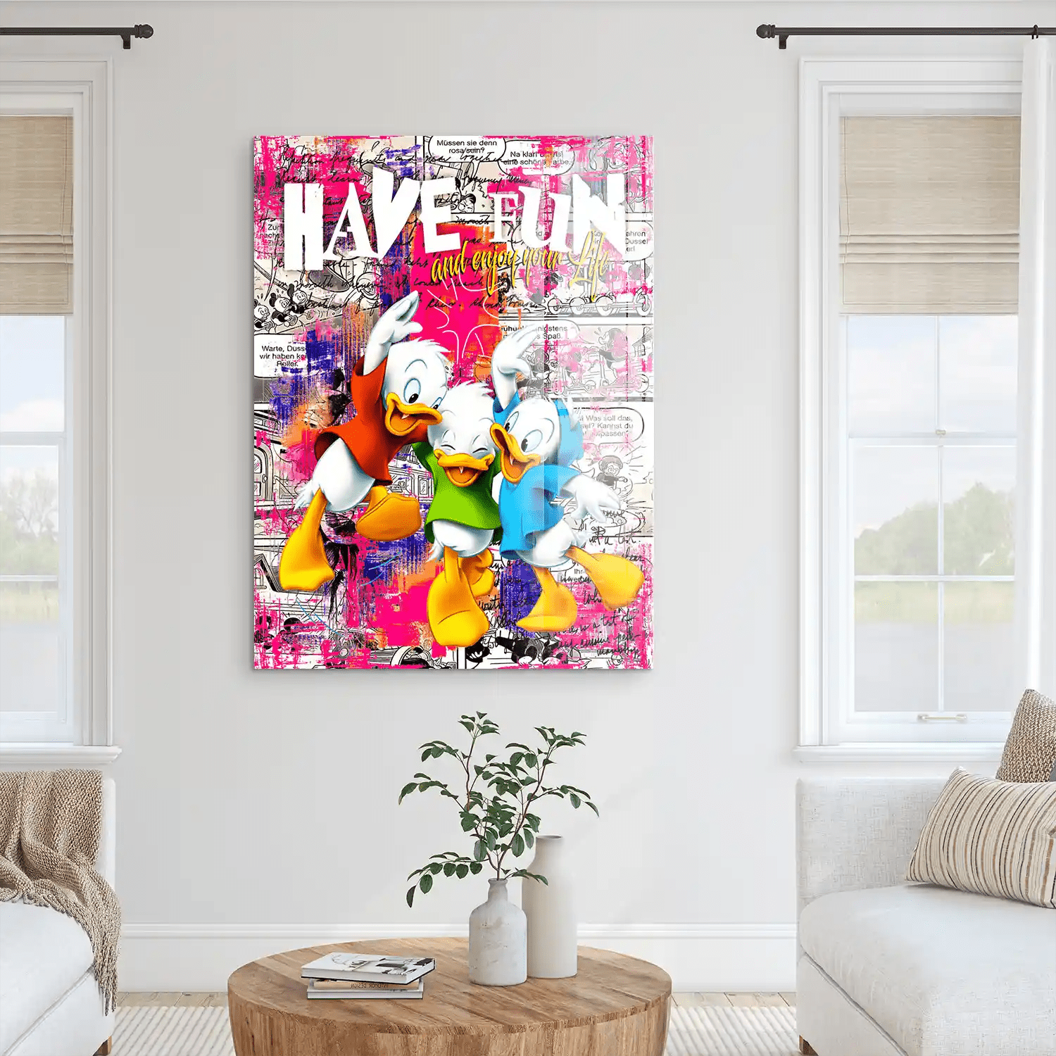 Duck Kids Pop Art Acrylglas Bild INGALERIE