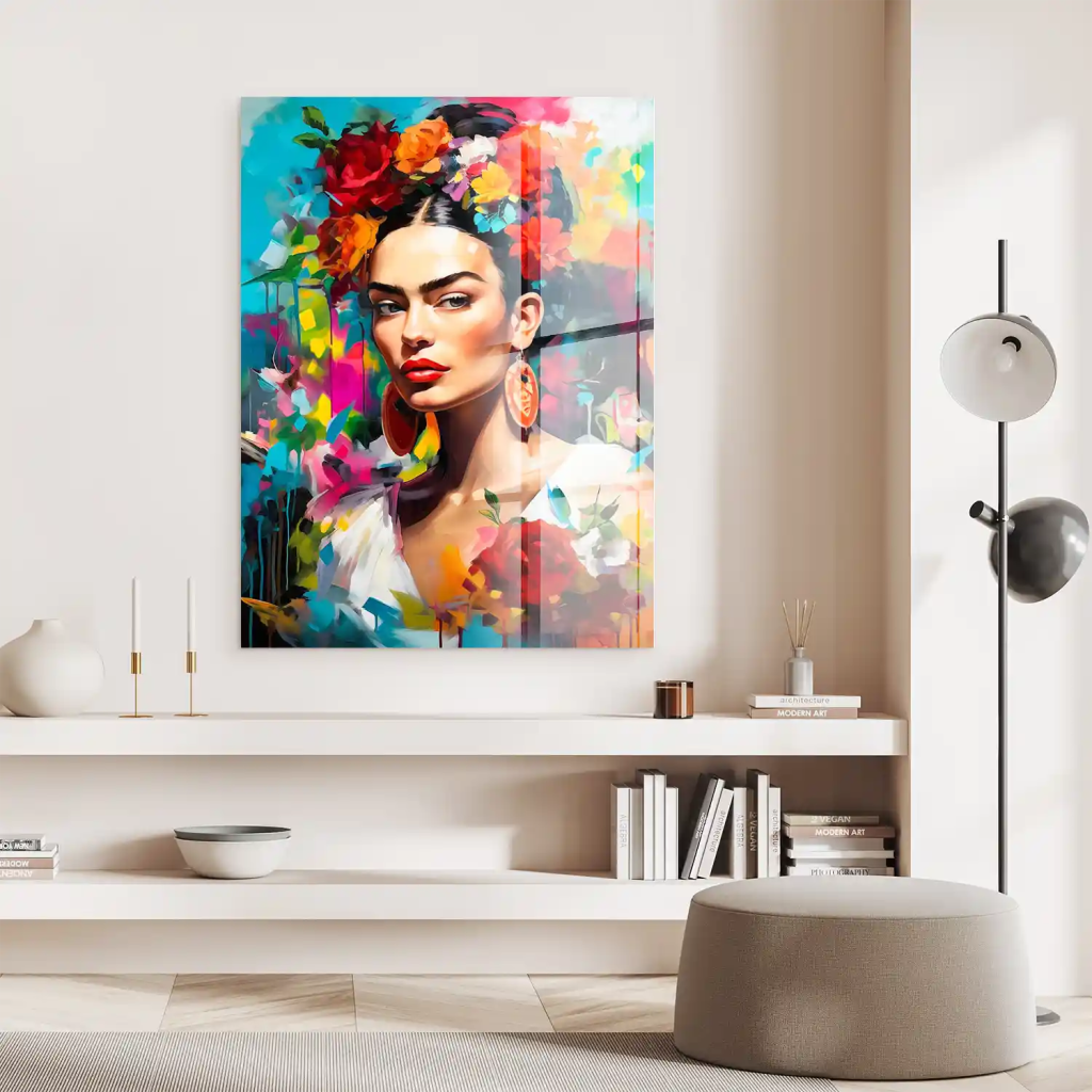 Frida Kahlo Flower Acrylglas Bild INGALERIE