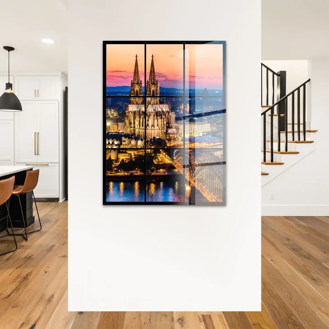 Köln City Lights Acrylglasbild