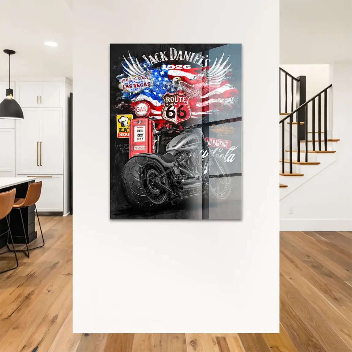 Harley Freedom Pop Art Acrylglasbild