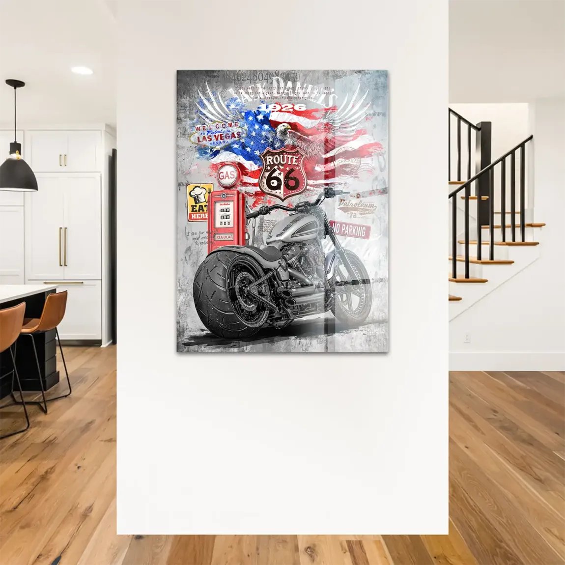 Harley Road Pop Art Acrylglasbild