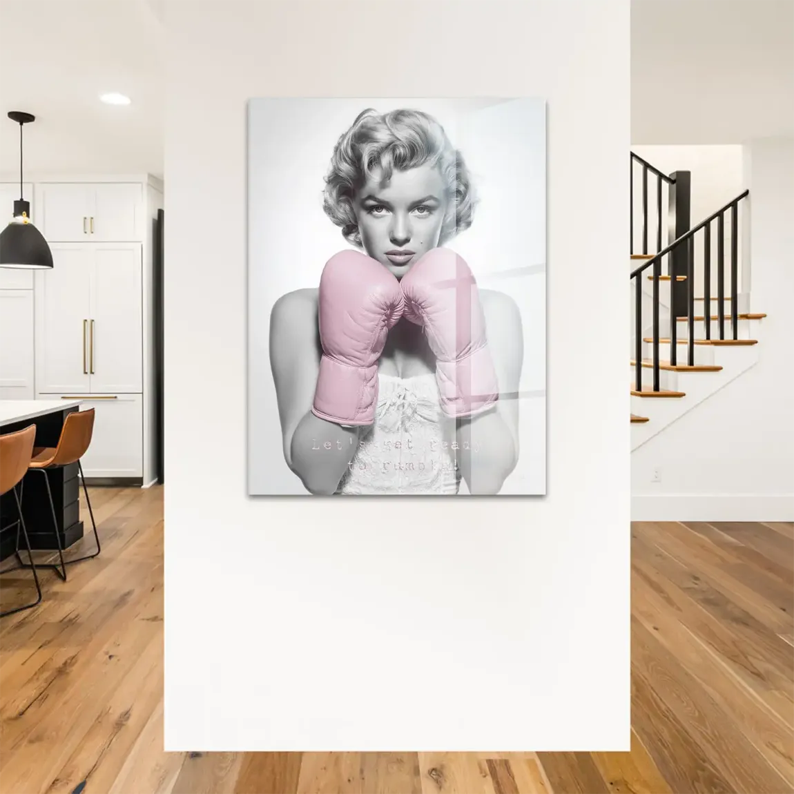 Boxing Marilyn Monroe Acrylglasbild