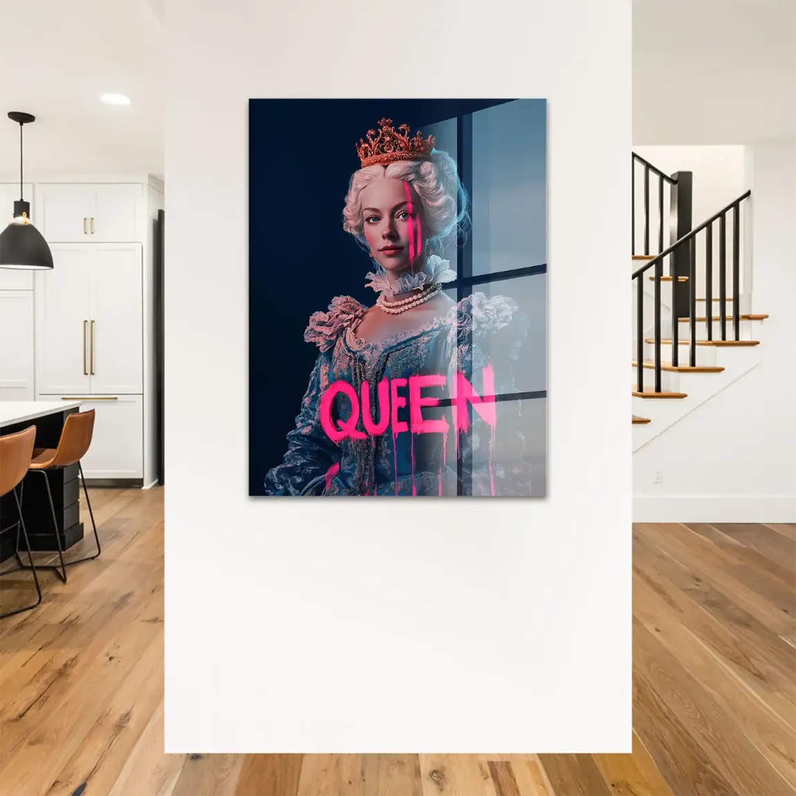 Queen Neon Art Acrylglasbild