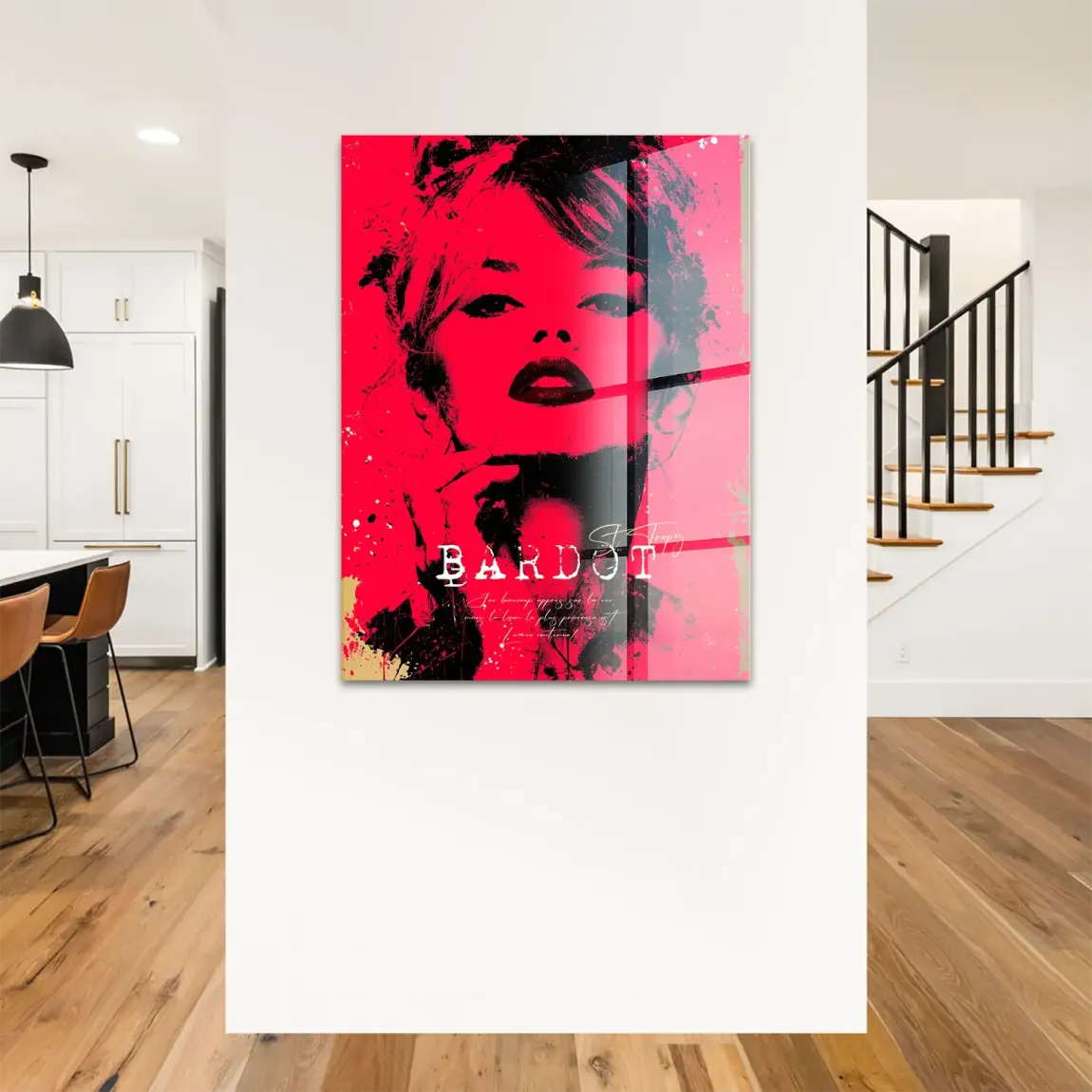 Brigitte Bardot Red Art Acrylglasbild