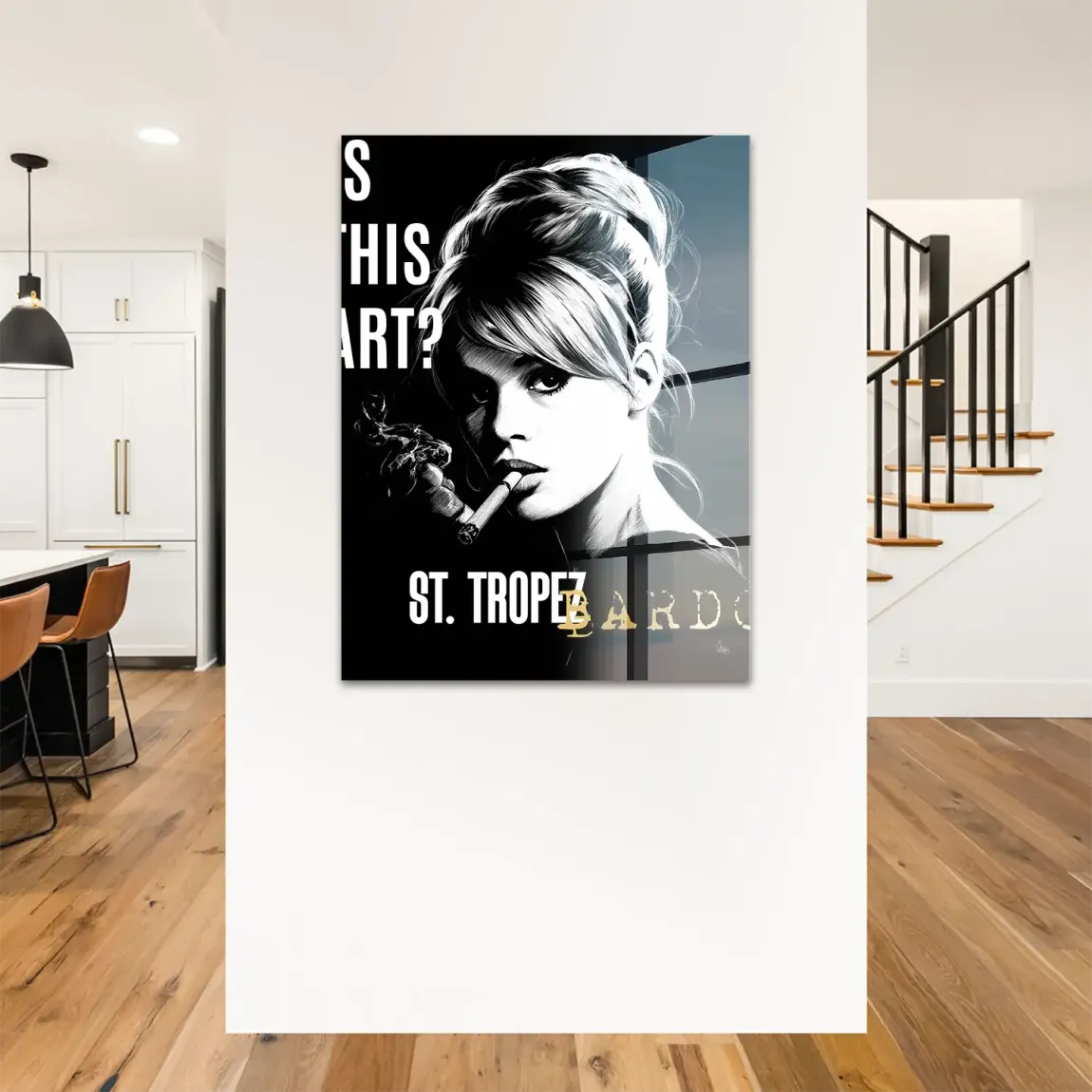 Brigitte Bardot Smoke Acrylglasbild