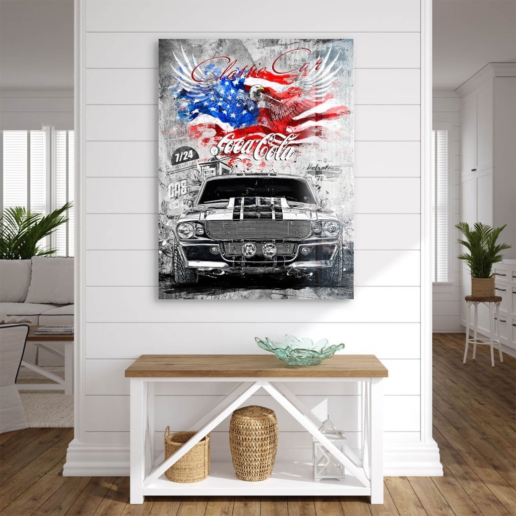 Ford Mustang Pop Art Modern Style Acrylglas Bild INGALERIE