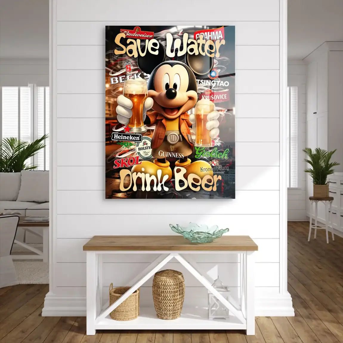 Micky Drink Beer Acrylglasbild INGALERIE