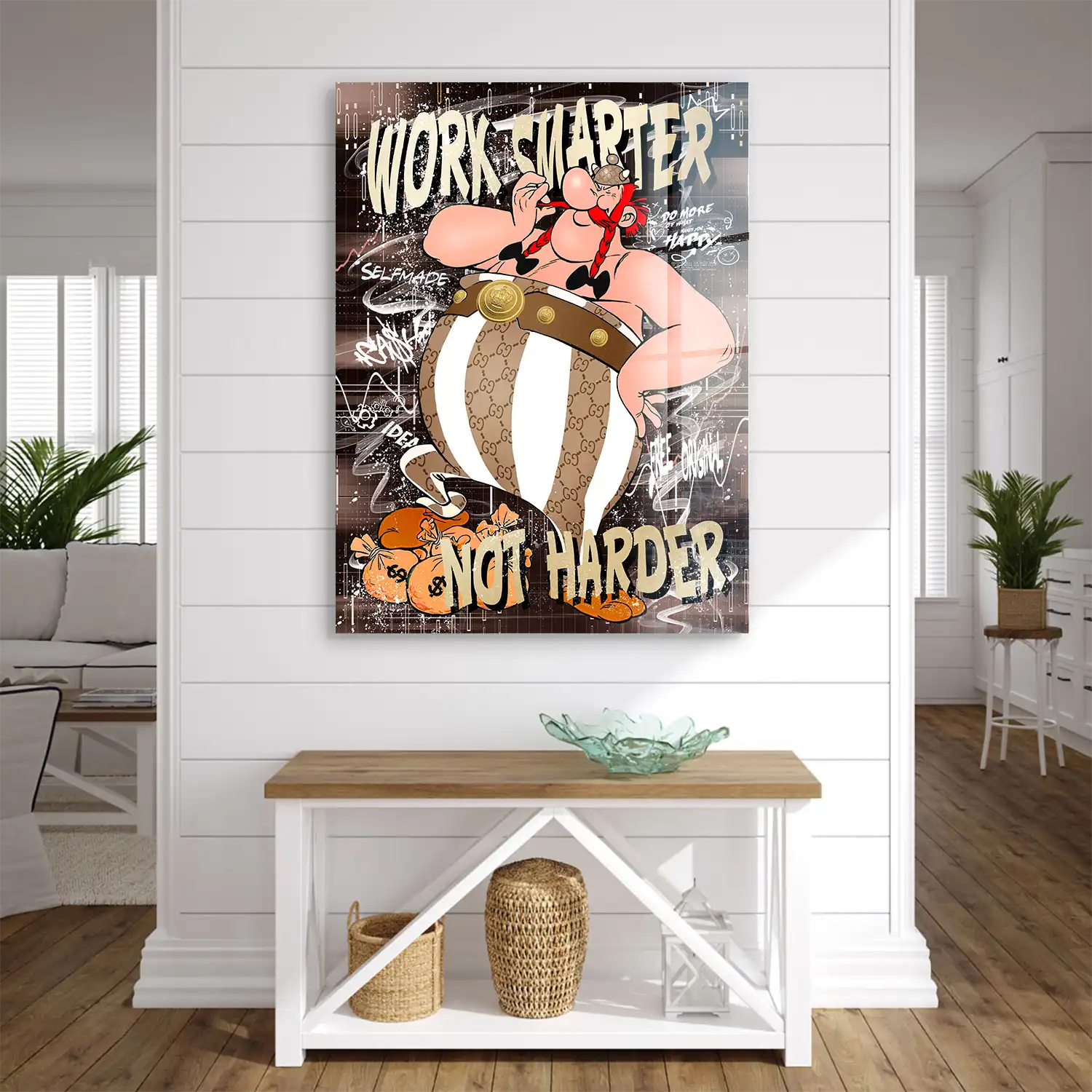 Obelix Work Smarter Retro Acrylglas Bild INGALERIE