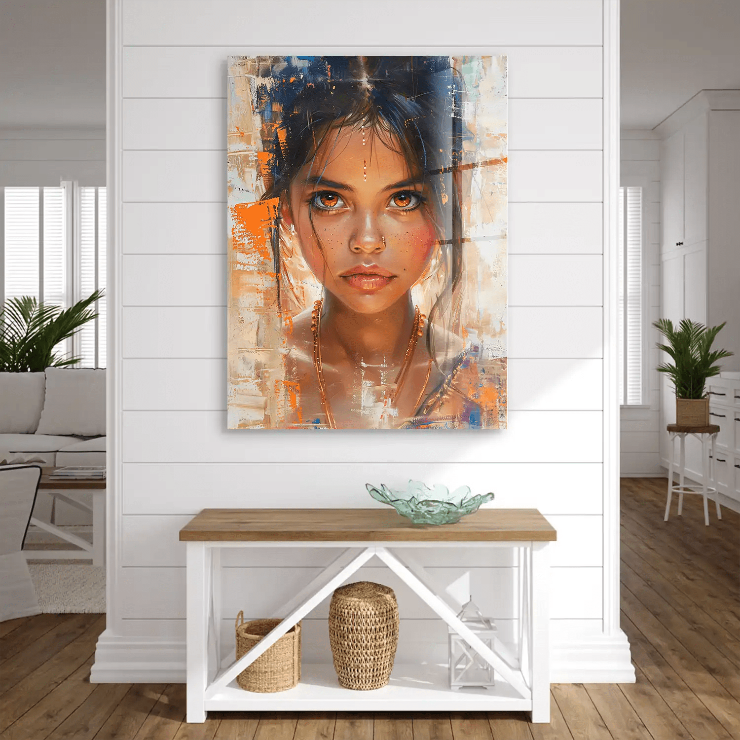 Indian Girl Abstrakt Acrylglas Bild INGALERIE