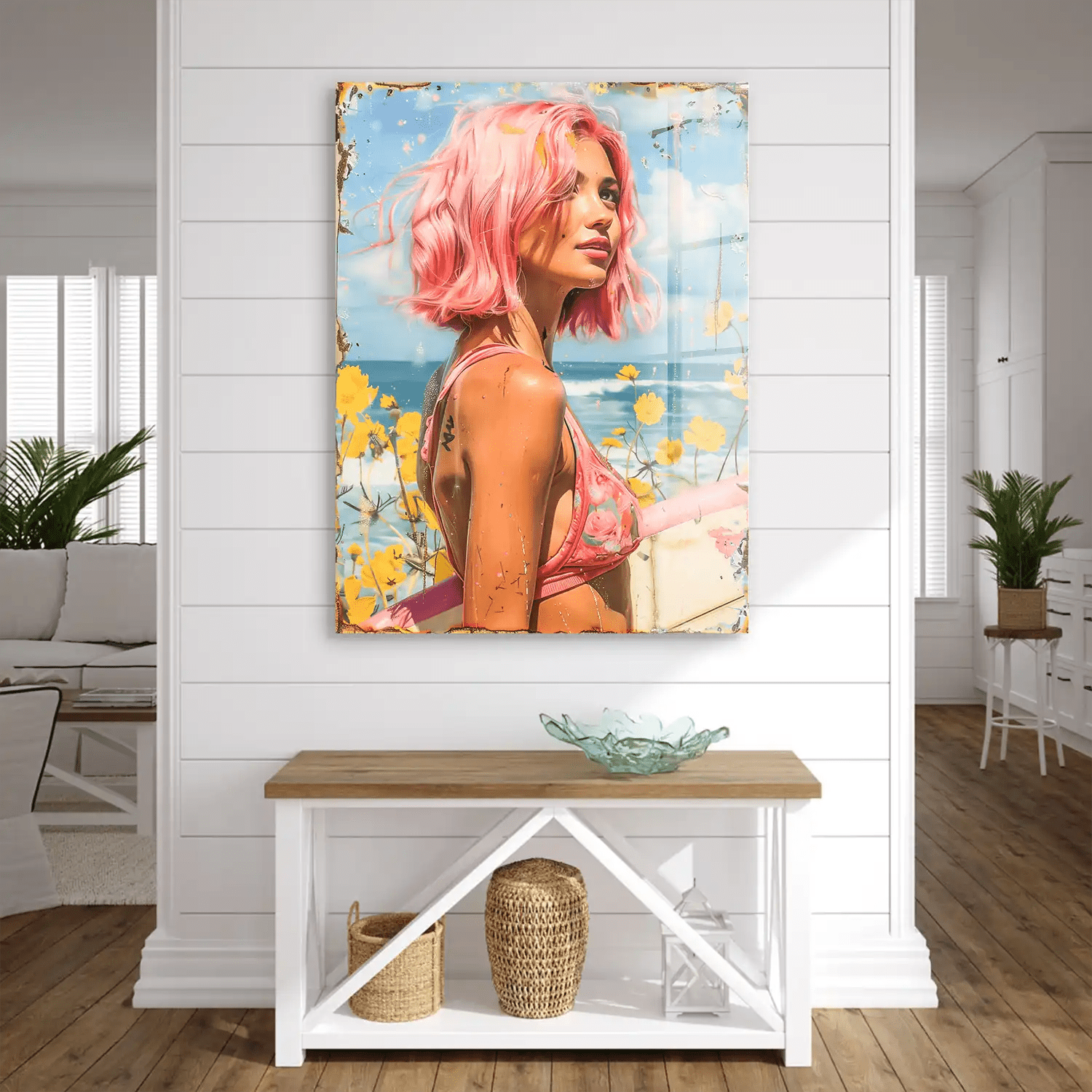 Surfer Girl Acrylglas Bild INGALERIE