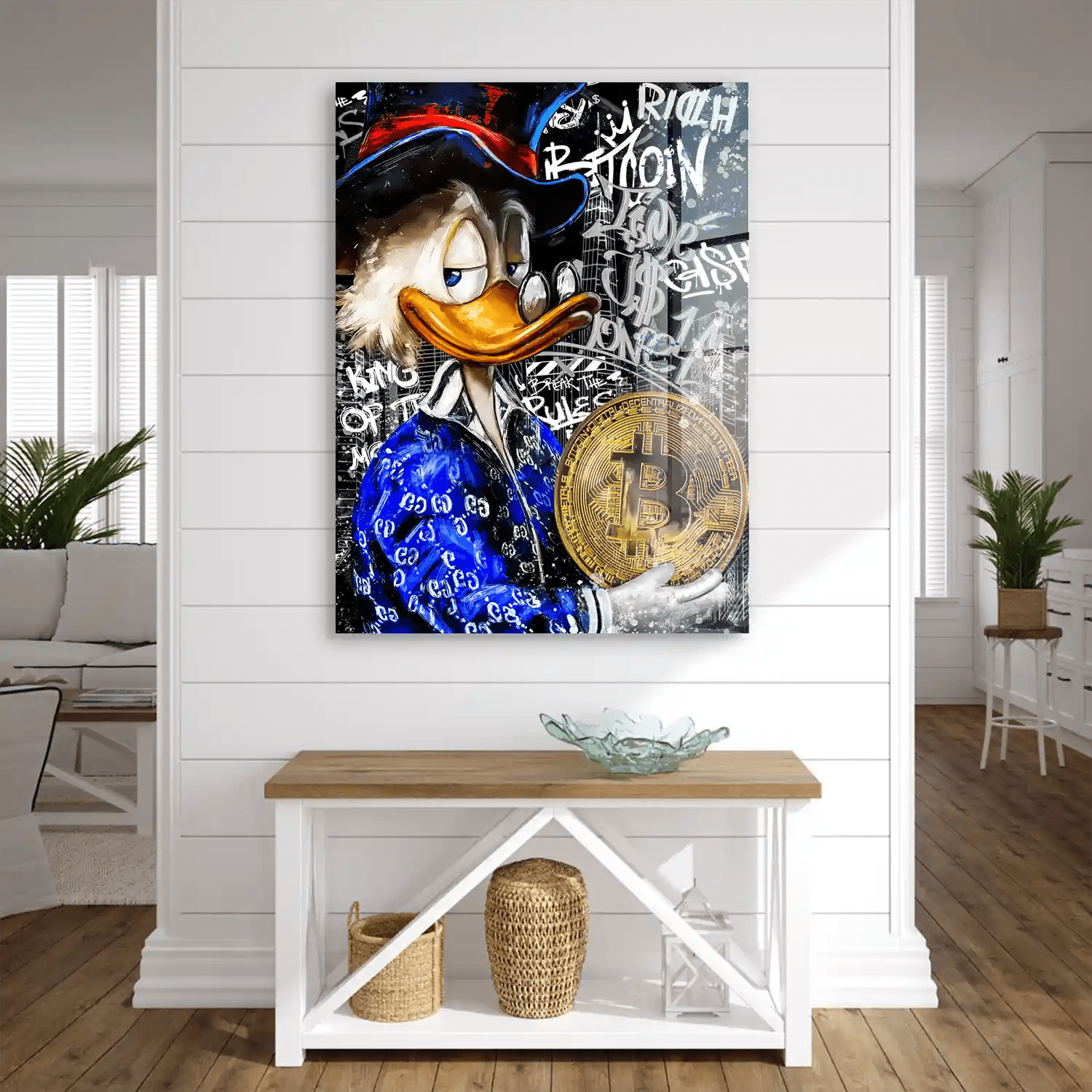 Dagobert Bitcoin Nr.2 Pop Art Acrylglas Bild INGALERIE