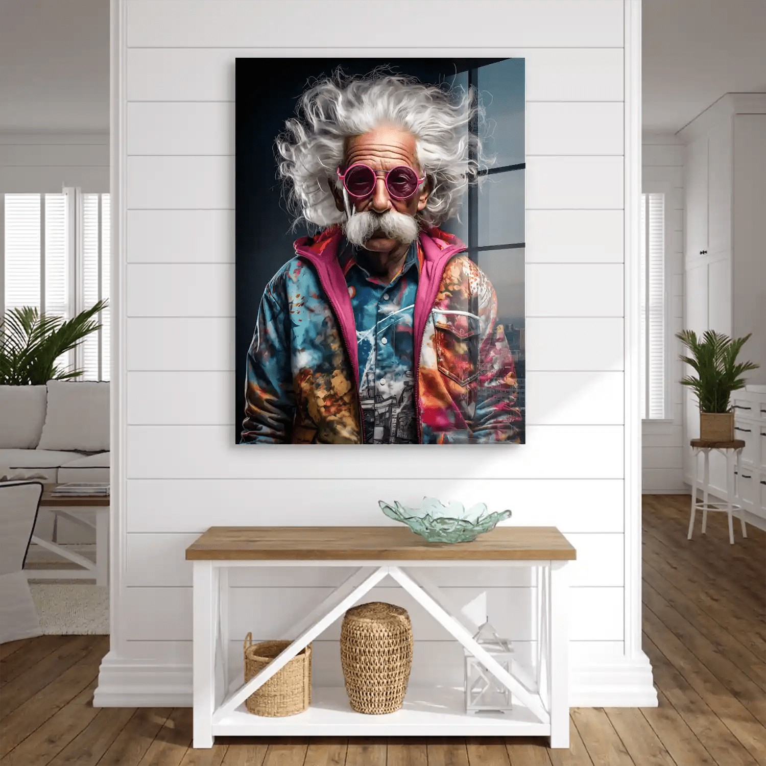 Einstein Hipster Style Acrylglas Bild INGALERIE