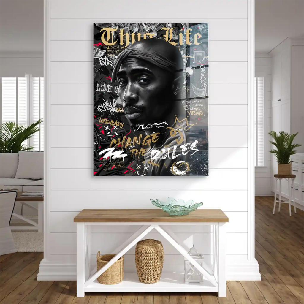 Pop Art Tupac Thug Life Acrylglas Bild INGALERIE