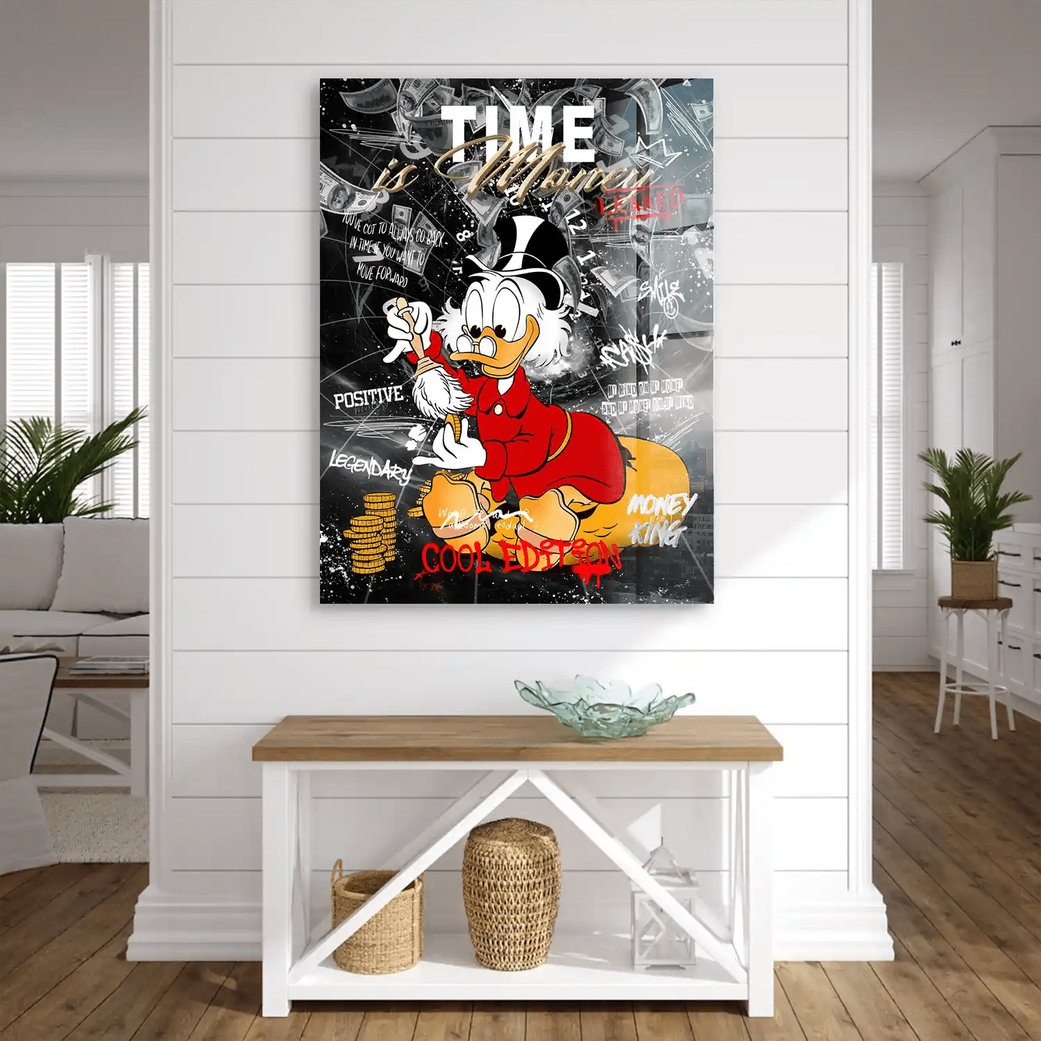 Dagobert Time Is Money Acrylglas Bild INGALERIE